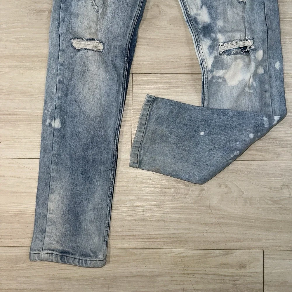 Levi's Skinny Taper Paint‎ Splatter Jeans size 31x29 Preppy Stretch Distressed